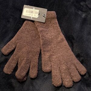 Preston & York Cozy Knit Chocolate Brown Gloves